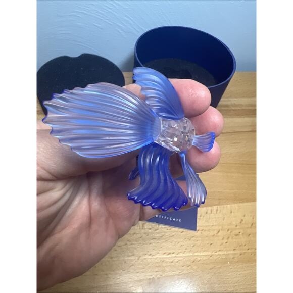 Swarovski Siamese Fighting Fish Blue Crystal Figurine 236718 MINT original box - Picture 5 of 16